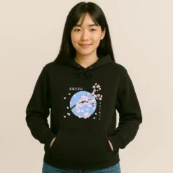 Apparel Japanese-themed Cherry Blossom Blue Sky Unisex Hoodie
