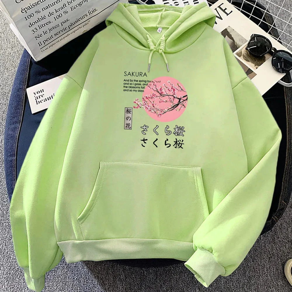 Apparel Japanese-themed Cherry Blossom Pink Sun Unisex Hoodie - Image 8