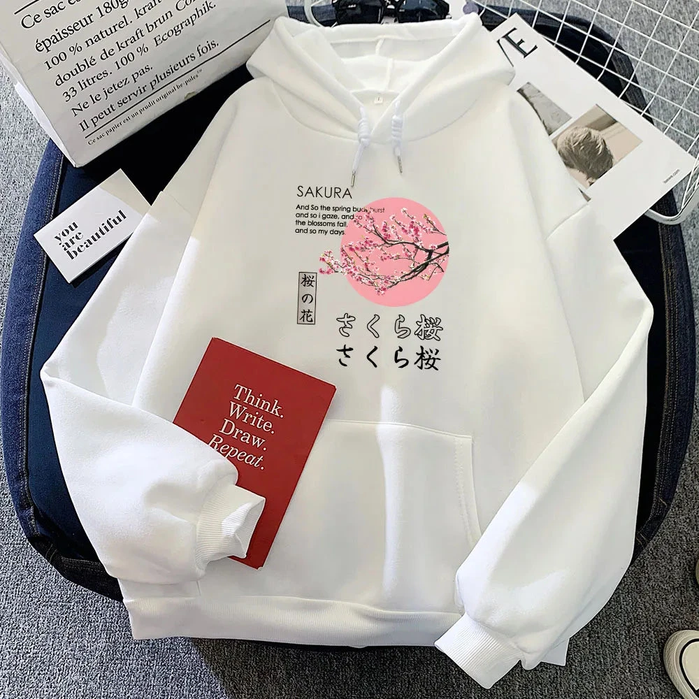 Apparel Japanese-themed Cherry Blossom Pink Sun Unisex Hoodie - Image 7