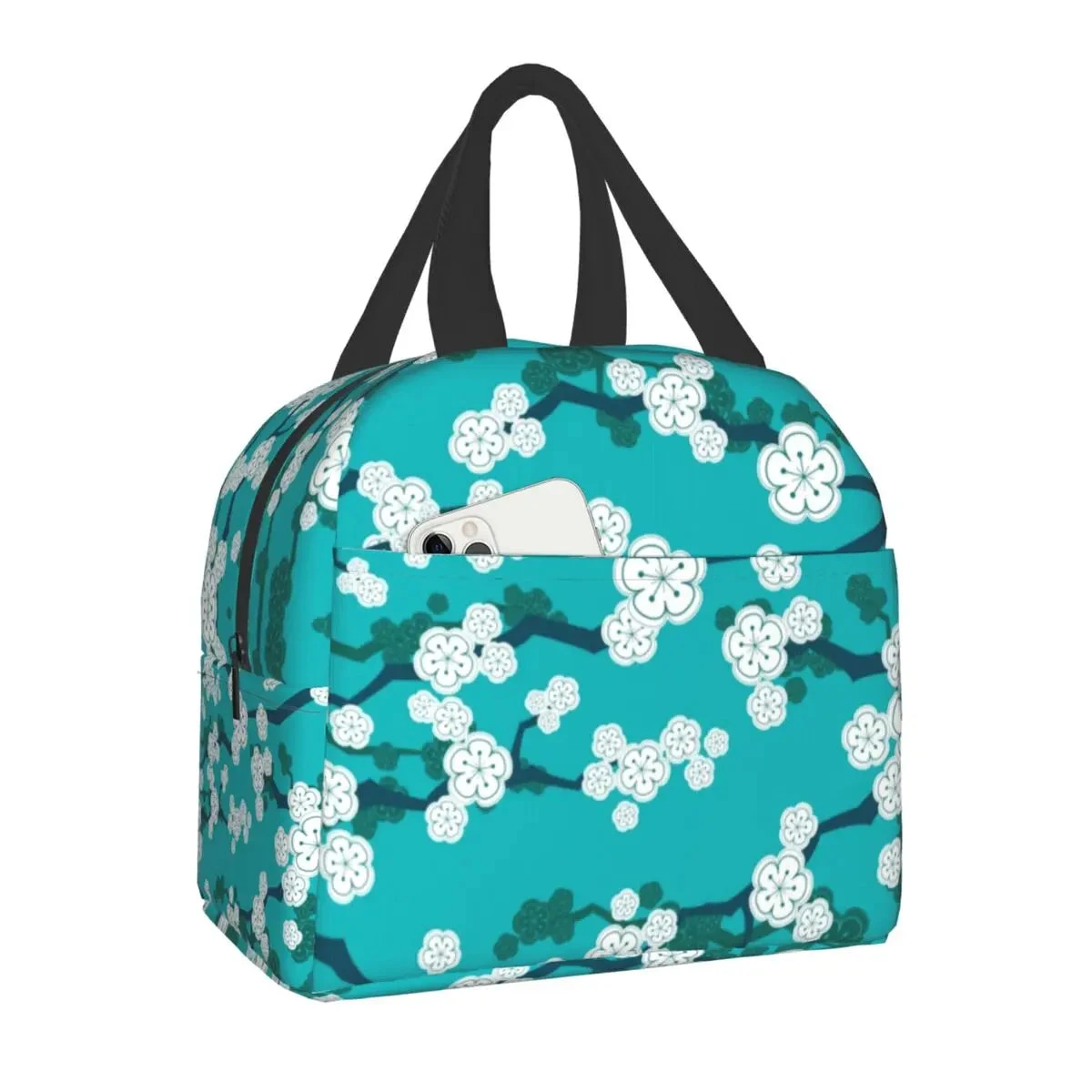 Japanese-themed Cherry Blossom Sakura Insulated Lunch Bags - Image 10