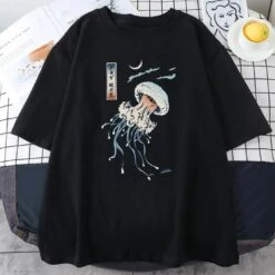 Apparel Japanese-themed Floating Jellyfish Unisex Tee