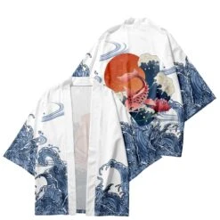 Apparel Japanese-themed Koi Fish Sun Wave Unisex Kimono
