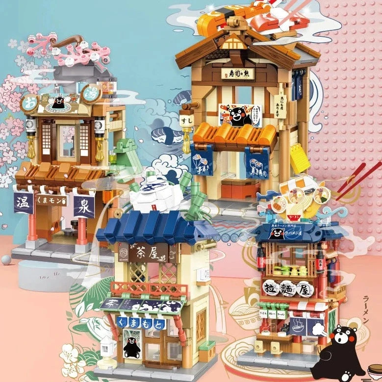 Japanese-themed Ramen Hot Spring Sushi Tea Micro Building Sets - Image 10