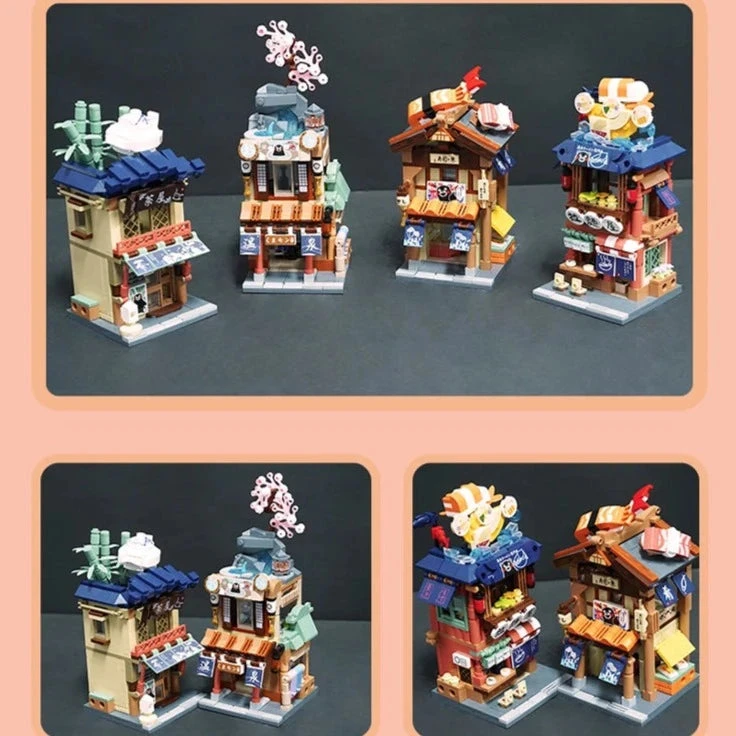 Japanese-themed Ramen Hot Spring Sushi Tea Micro Building Sets - Image 4