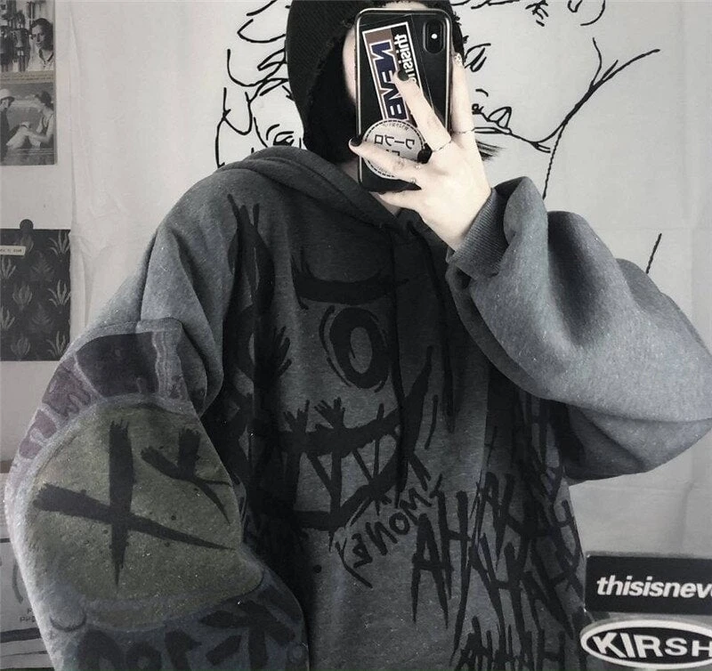 Apparel Japanese-themed Style Kei Clothes Gothic Hoodie - Image 6