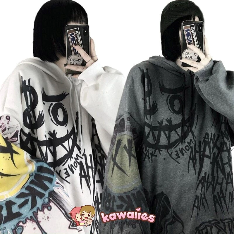 Apparel Japanese-themed Style Kei Clothes Gothic Hoodie - Image 3