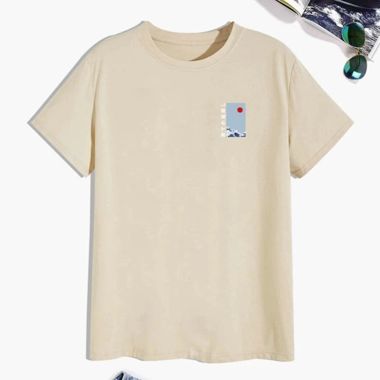 Apparel Japanese-themed Wave Red Sun Kanji Unisex Tee - Image 9