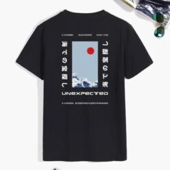 Apparel Japanese-themed Wave Red Sun Kanji Unisex Tee