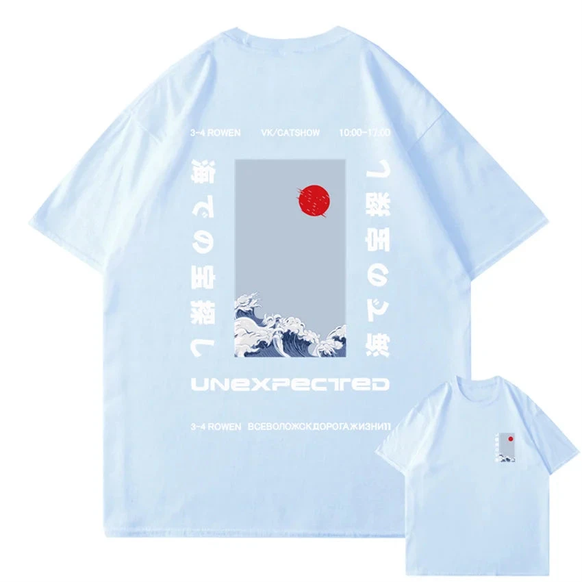 Apparel Japanese-themed Wave Red Sun Kanji Unisex Tee - Image 11