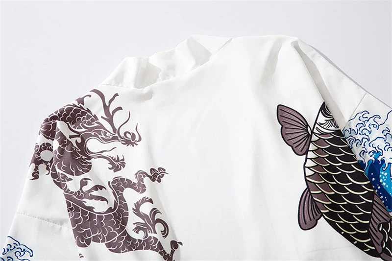 Apparel Japanese-themed Women Kimono Great Waves - Image 13