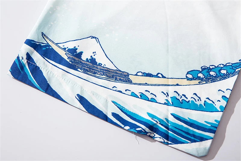 Apparel Japanese-themed Women Kimono Great Waves - Image 10