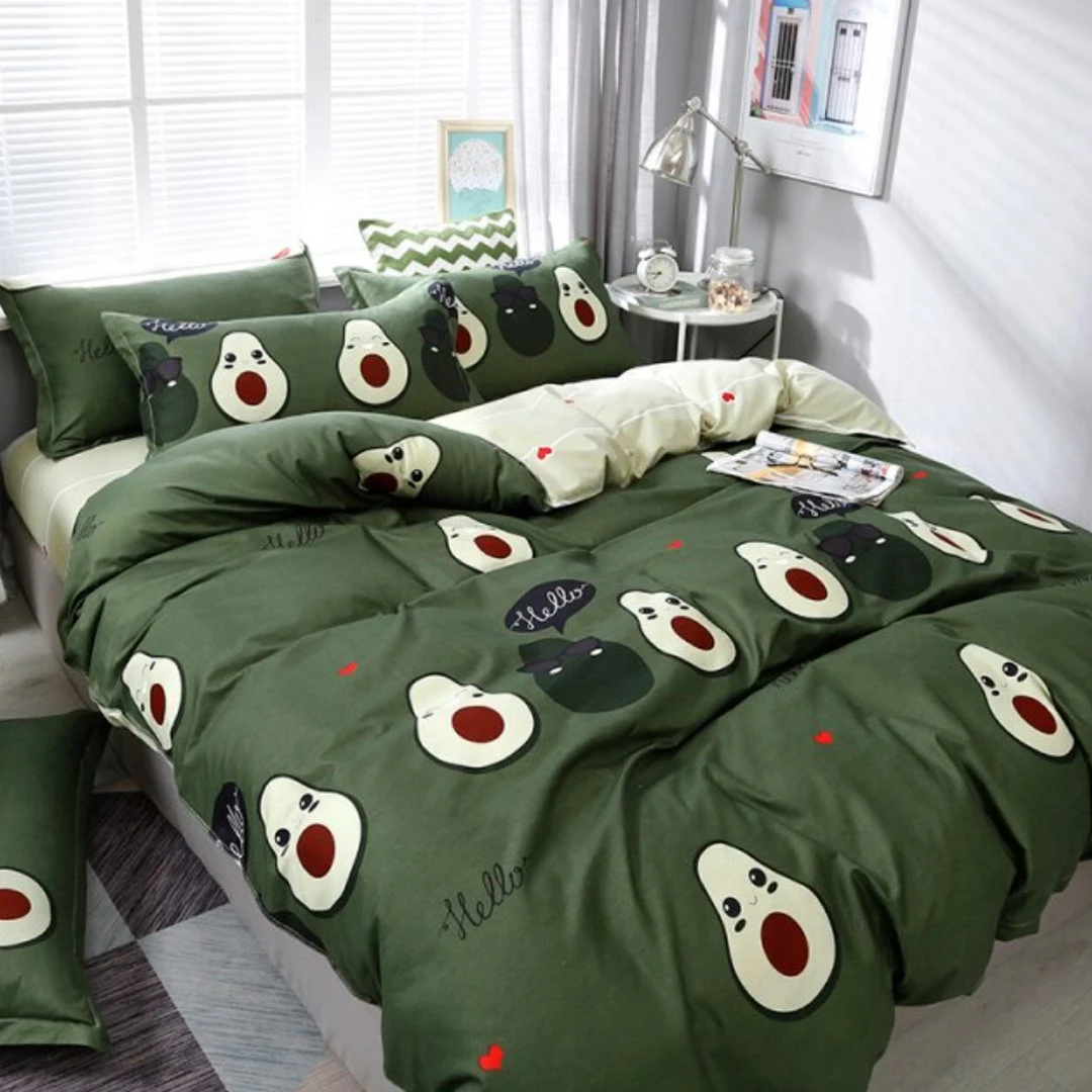 Kawaii Avocado Buddies Bedding Set - Image 2