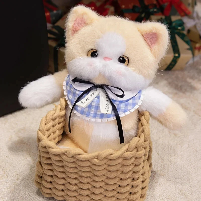 Kawaii Cat Plush Family With Collar - Image 7