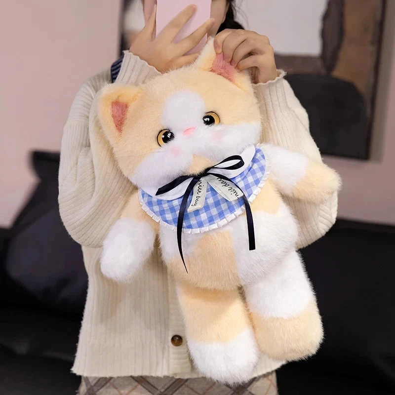Kawaii Cat Plush Family With Collar - Image 4