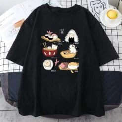 Apparel Kawaii Cat Sushi Harajuku Cotton Unisex Tee