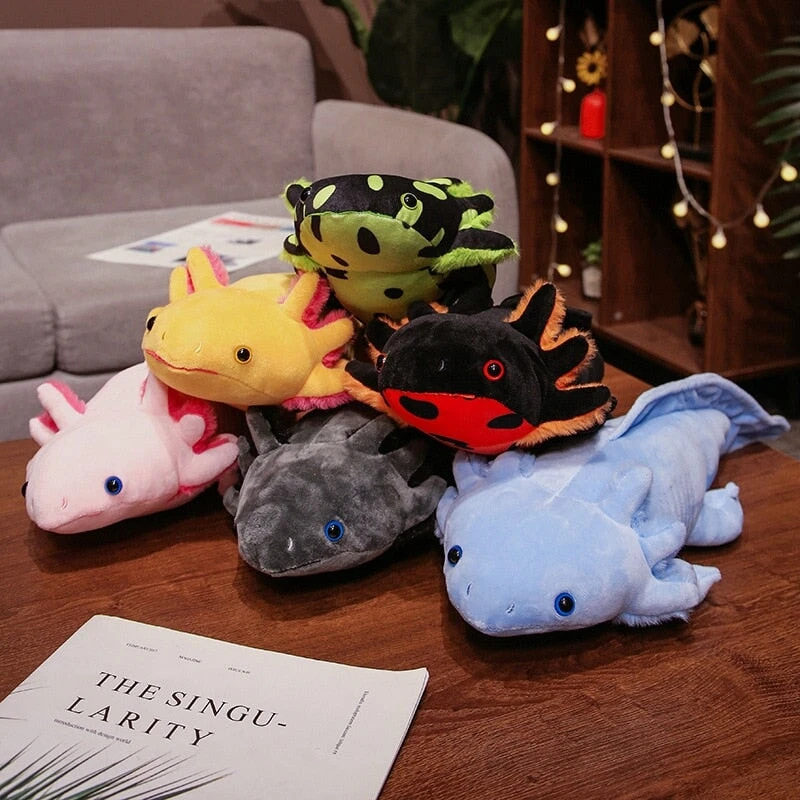 Kawaii Colorful Likelike Axolotl Plushie Family