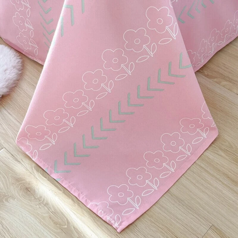 Kawaii Dreamy Floral Bunny 120gsm Polyester Bedding Set Collection - Image 19