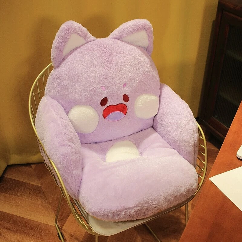 Kawaii Fluffy Fox Chair-shaped Cushions - Image 7