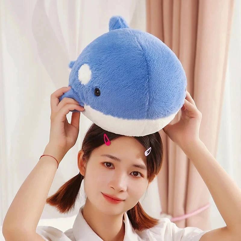 Kawaii Fluffy Gray Blue Killer Whale Plushies - Image 5