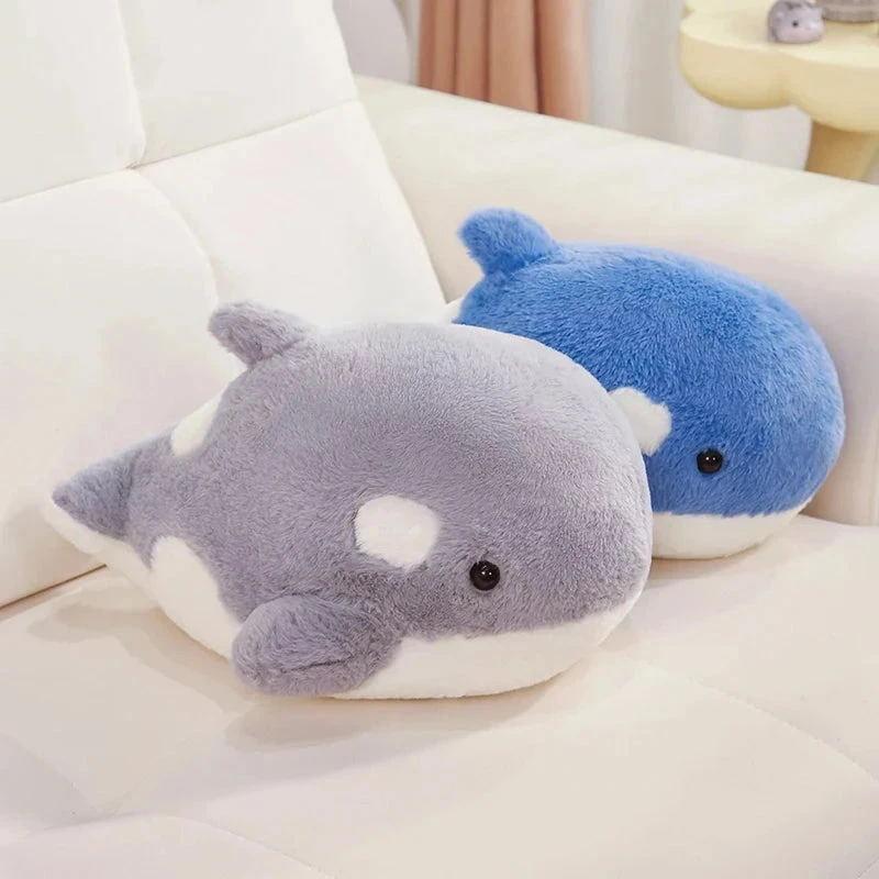 Kawaii Fluffy Gray Blue Killer Whale Plushies - Image 18