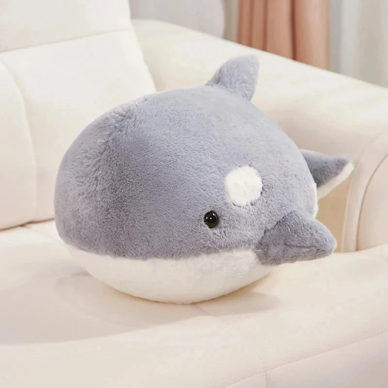 Kawaii Fluffy Gray Blue Killer Whale Plushies - Image 19