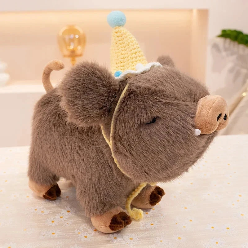 Kawaii Fluffy Wild Boar Plushie - Image 5