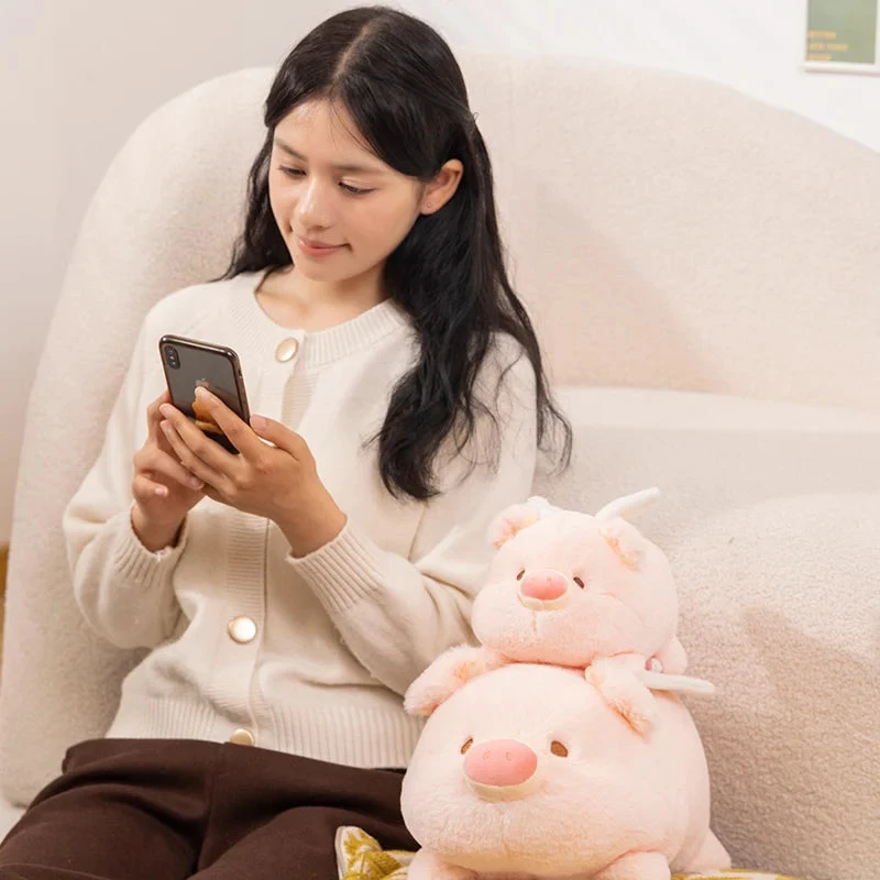 Kawaii Flying Angel Pig Plush - Image 6