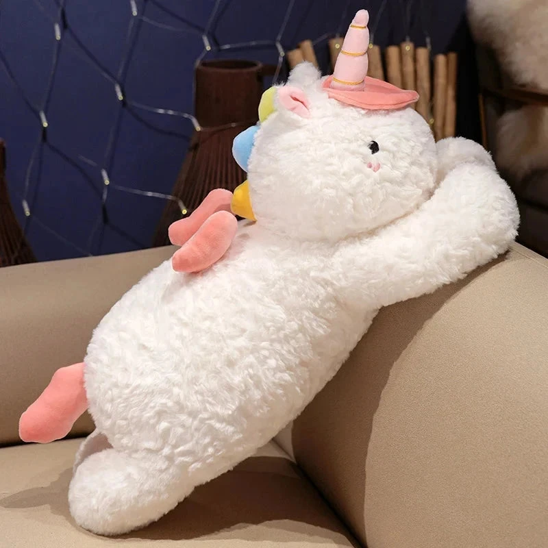 Kawaii Giant Chibi White Unicorn Plushie - Image 3