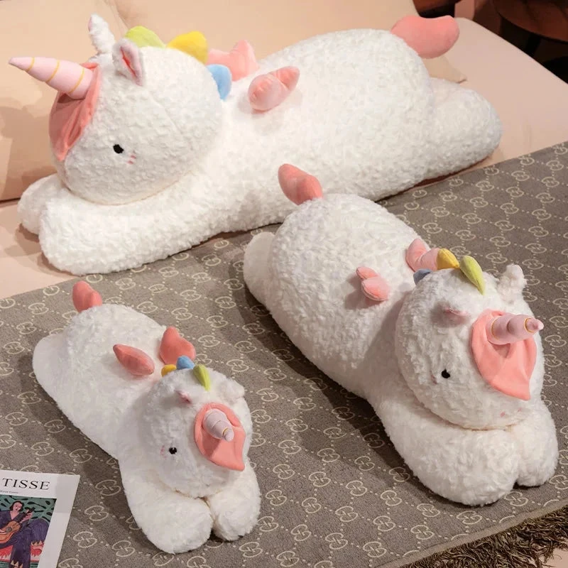 Kawaii Giant Chibi White Unicorn Plushie - Image 5