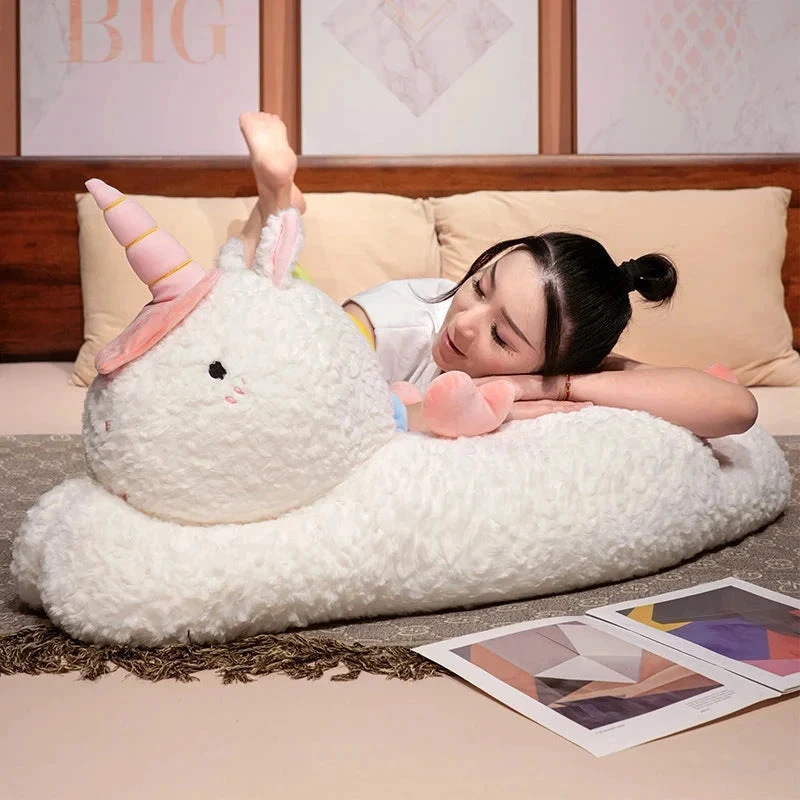 Kawaii Giant Chibi White Unicorn Plushie - Image 14
