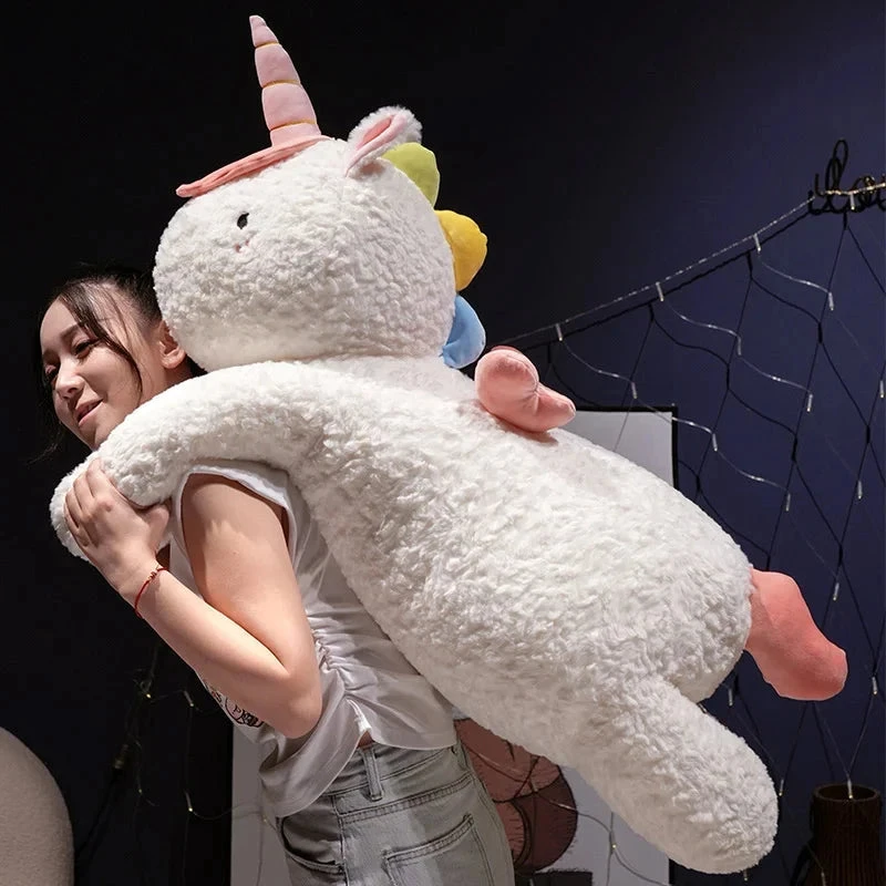 Kawaii Giant Chibi White Unicorn Plushie - Image 16