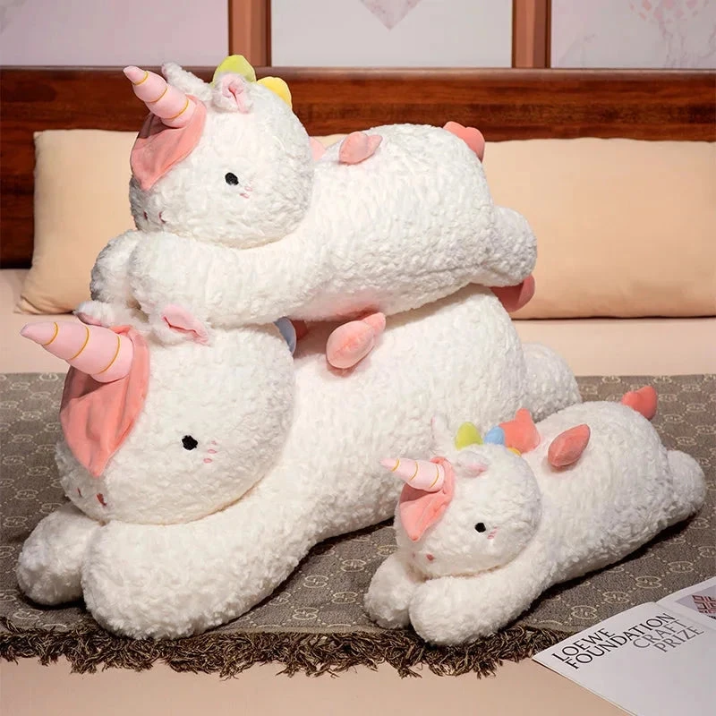 Kawaii Giant Chibi White Unicorn Plushie - Image 2