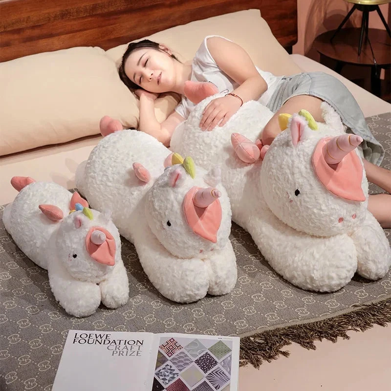 Kawaii Giant Chibi White Unicorn Plushie - Image 11
