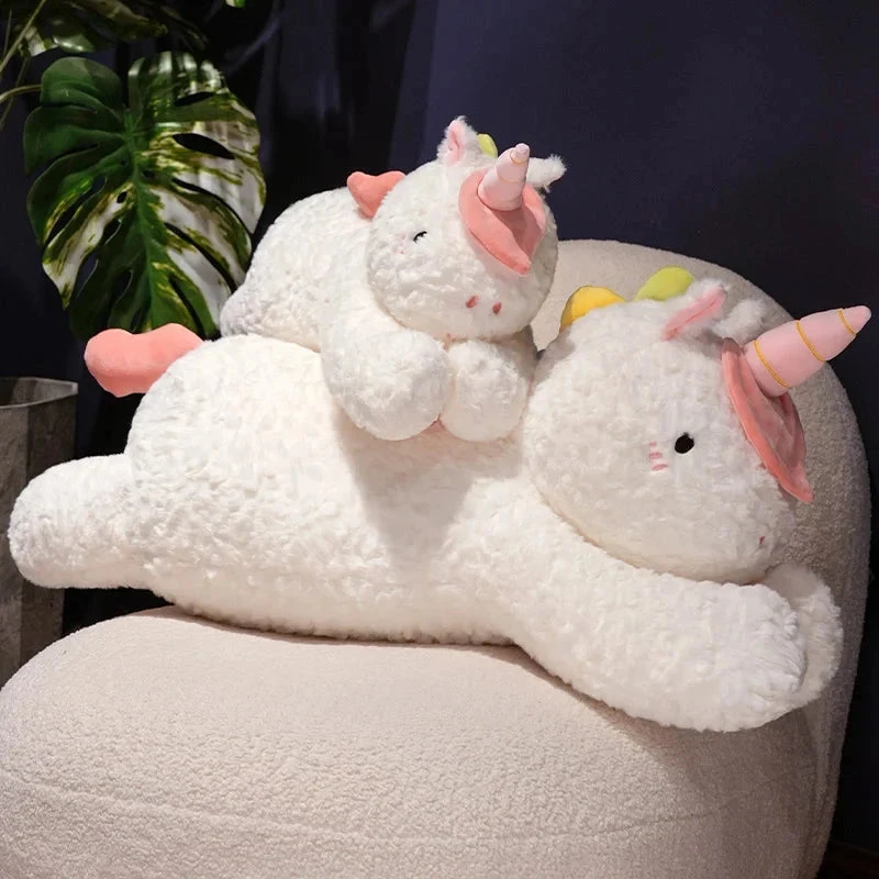 Kawaii Giant Chibi White Unicorn Plushie - Image 9