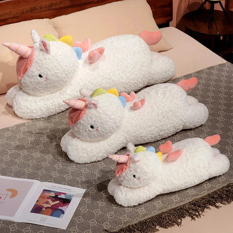 Kawaii Giant Chibi White Unicorn Plushie - Image 8