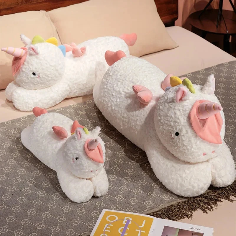Kawaii Giant Chibi White Unicorn Plushie - Image 10