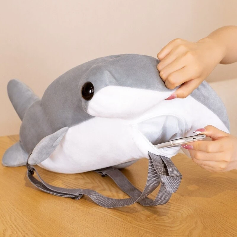Apparel Kawaii Hammerhead Shark Plush Backpack - Image 4