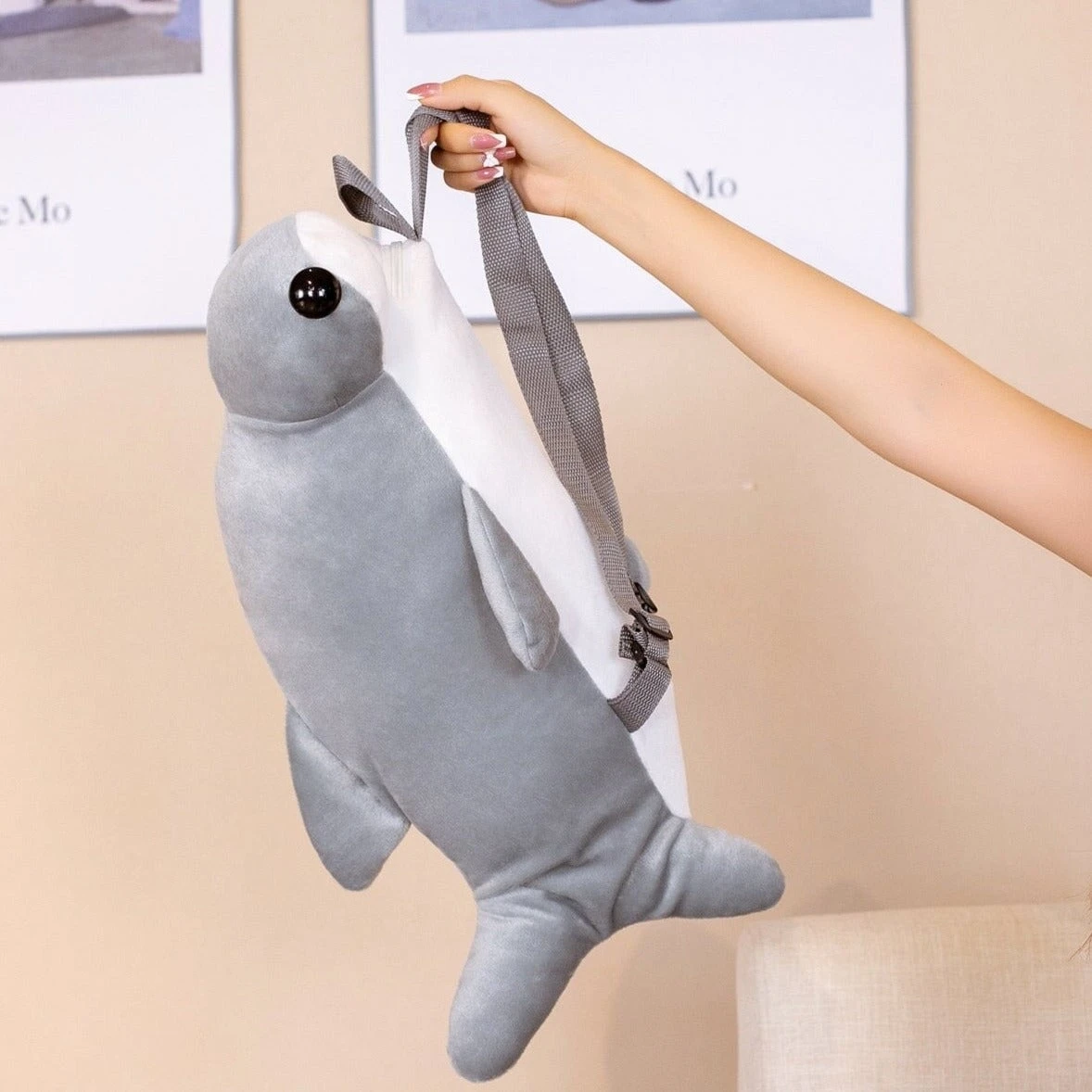 Apparel Kawaii Hammerhead Shark Plush Backpack - Image 8