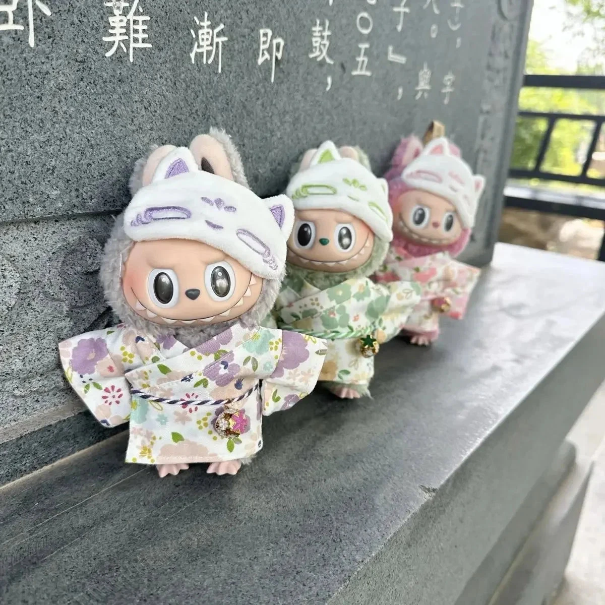 Accessories Kawaii Labubu Kitsune Fox Japanese Kimono Outfit