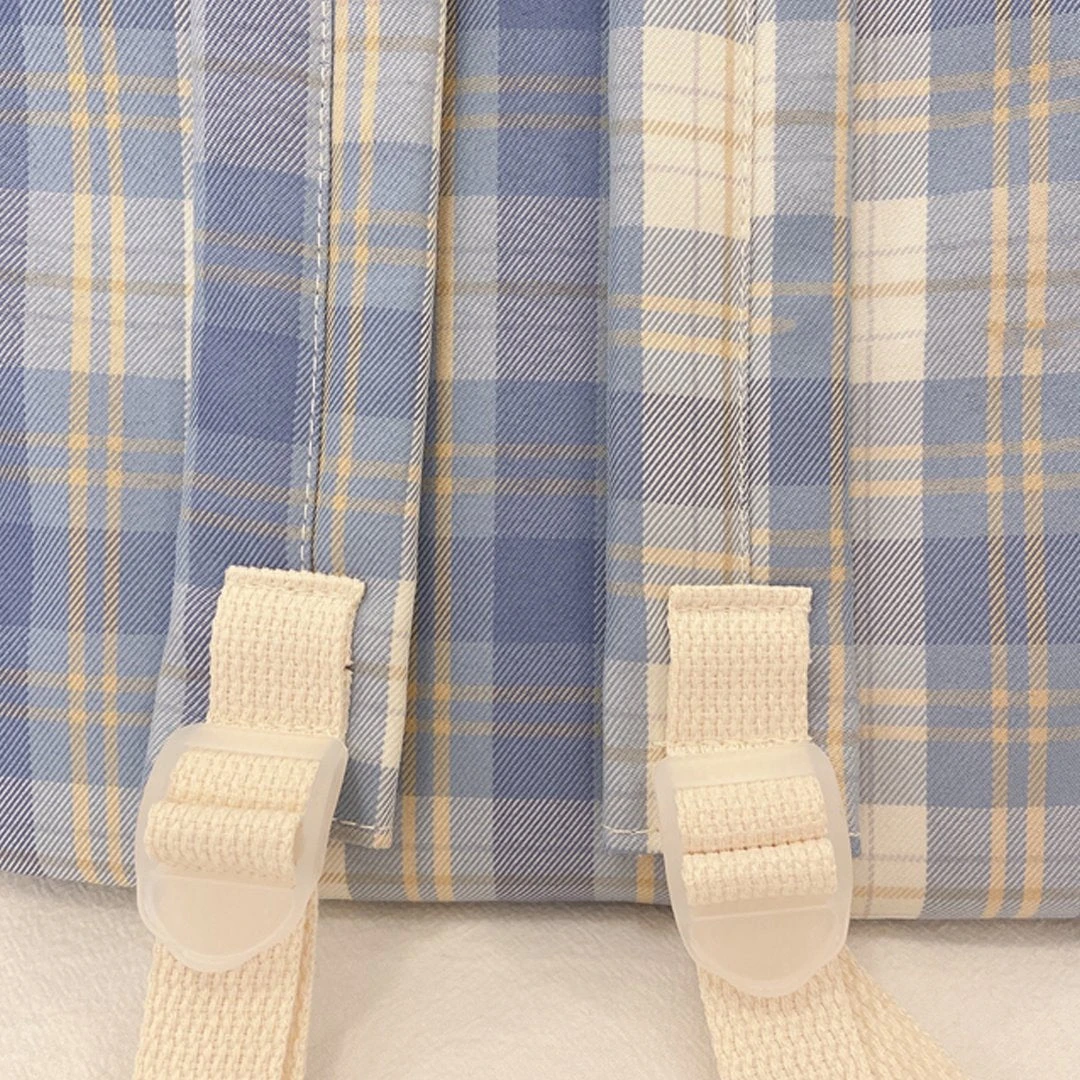 Apparel Kawaii Large Checked Multi-Pocket Backpack - Image 11