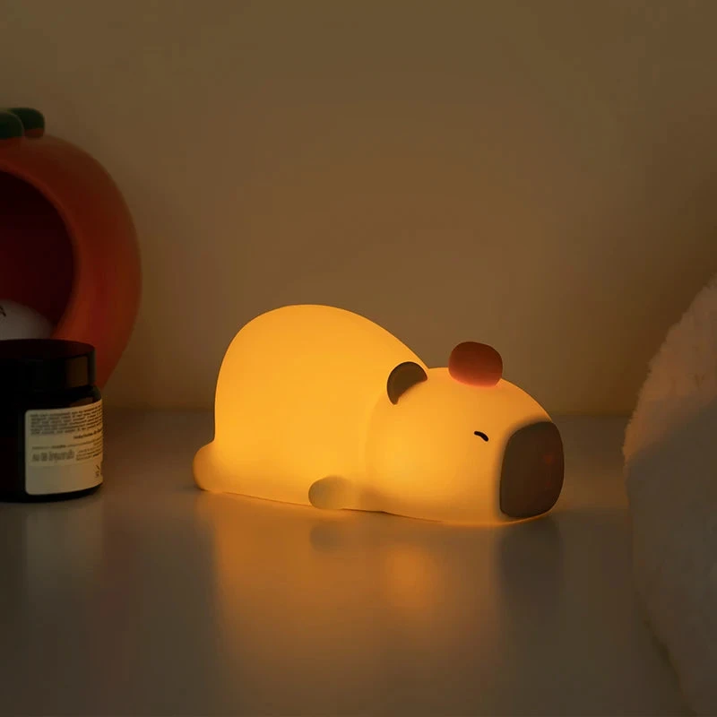 Kawaii Laying Capybara LED Night Light - Image 5