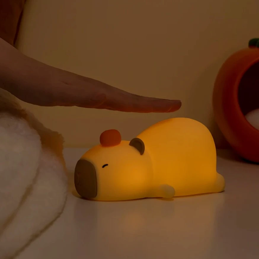 Kawaii Laying Capybara LED Night Light - Image 7
