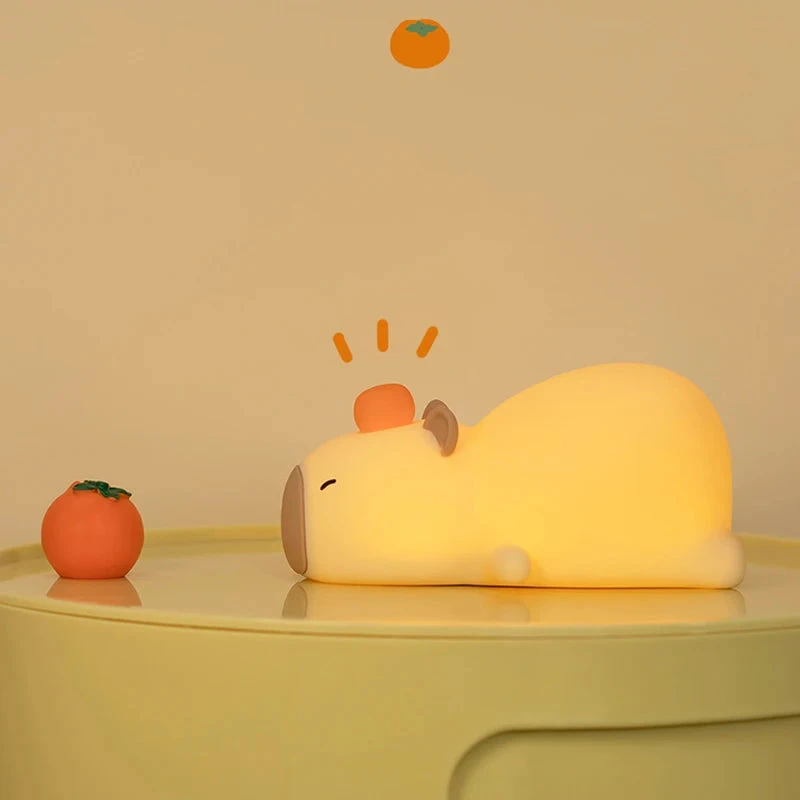 Kawaii Laying Capybara LED Night Light - Image 2