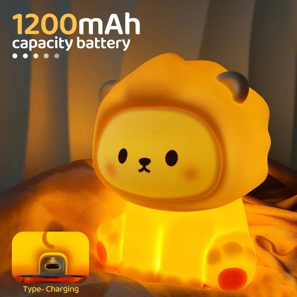 Kawaii Lion LED Night Light - Image 8