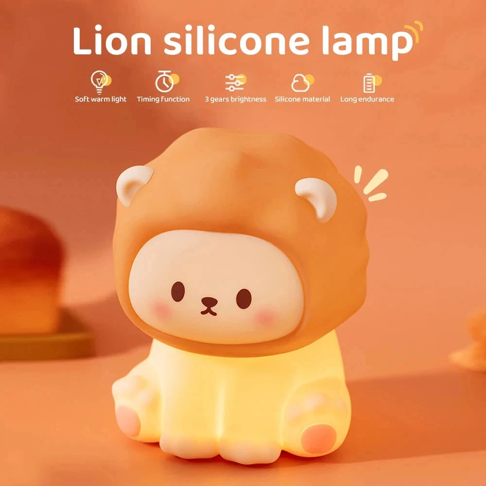 Kawaii Lion LED Night Light - Image 2