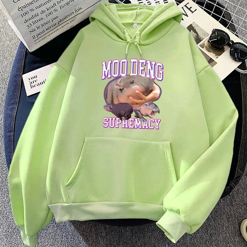 Apparel Kawaii Moo Deng Supremacy Hippo Unisex Hoodie - Image 7