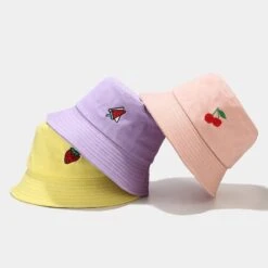 Apparel Kawaii Pastel Fruit Bucket Hat