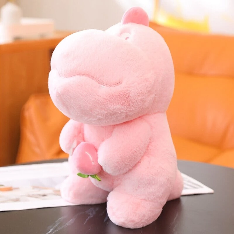 Kawaii Pink Green Fluffy Dinosaur Plushies - Image 4