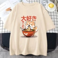 Apparel Kawaii Shiba Inu Eating Ramen Unisex Tee