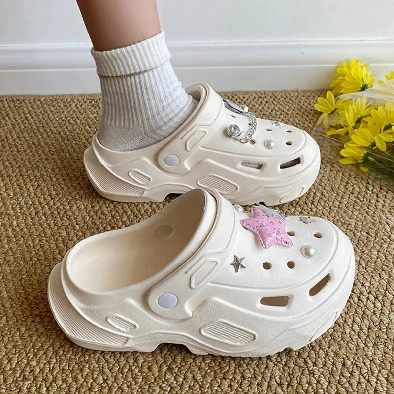 Apparel Kawaii Star Chunky Platform Clogs